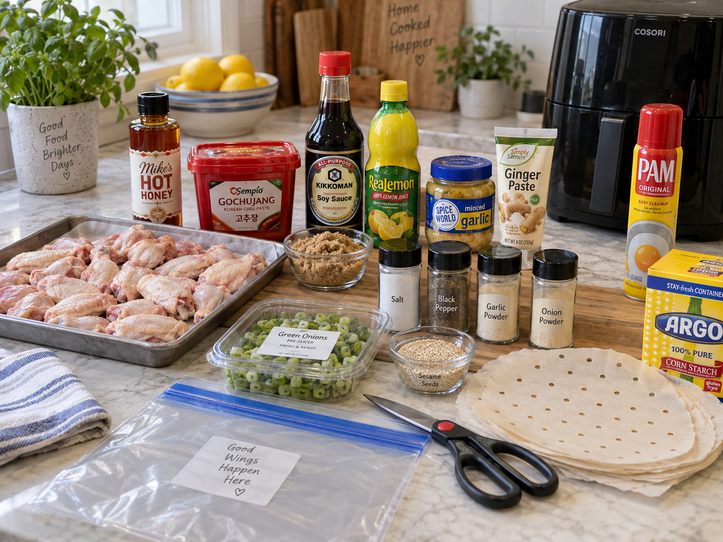 Store Purchased Korean Chicken Wing Ingredients