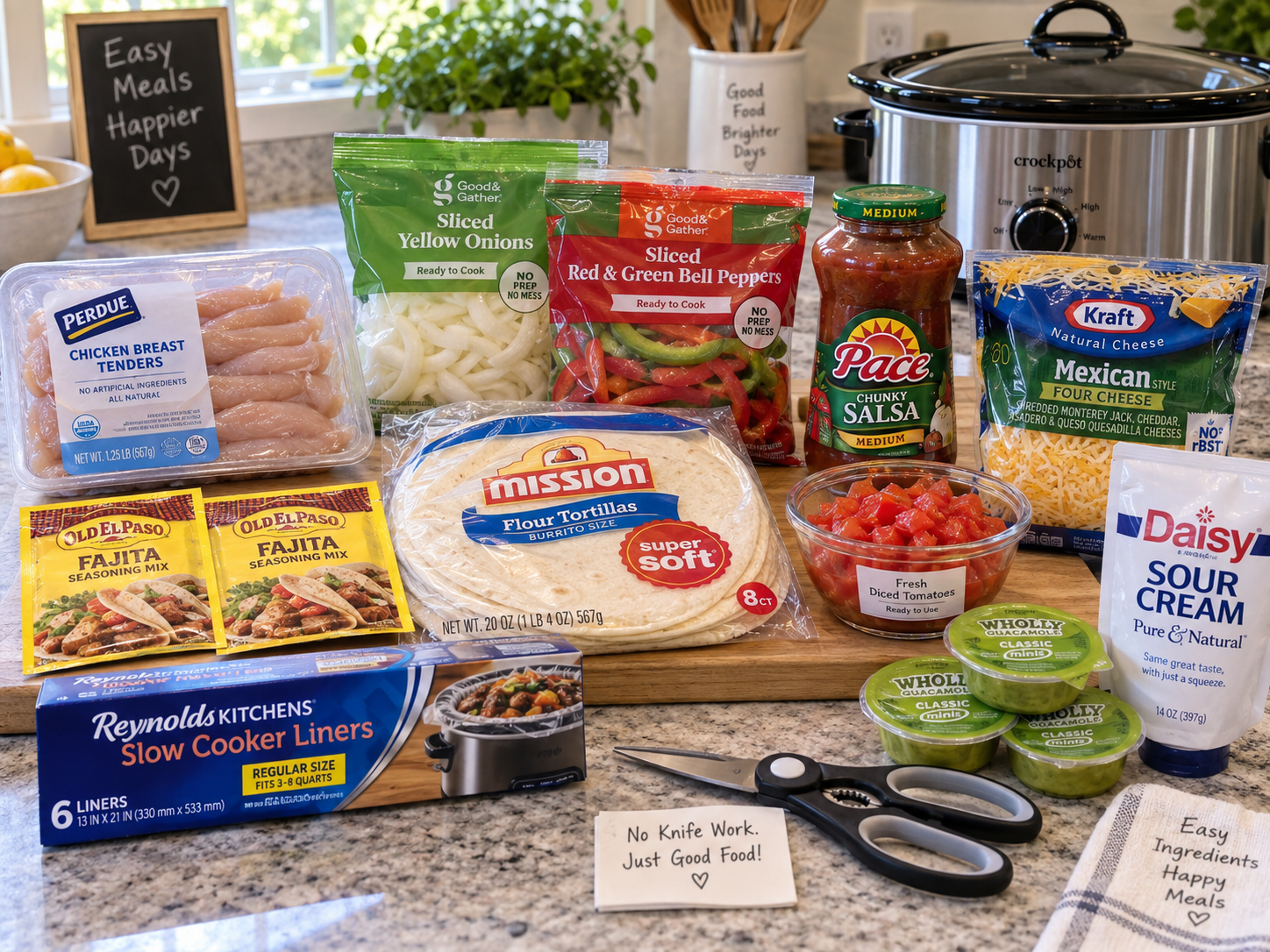 No Knife Work Store Purchased Ingredients