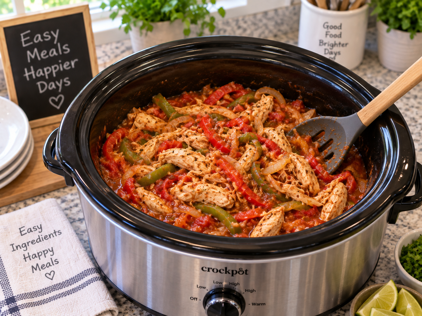 Slow Cooker Finished Fajitas