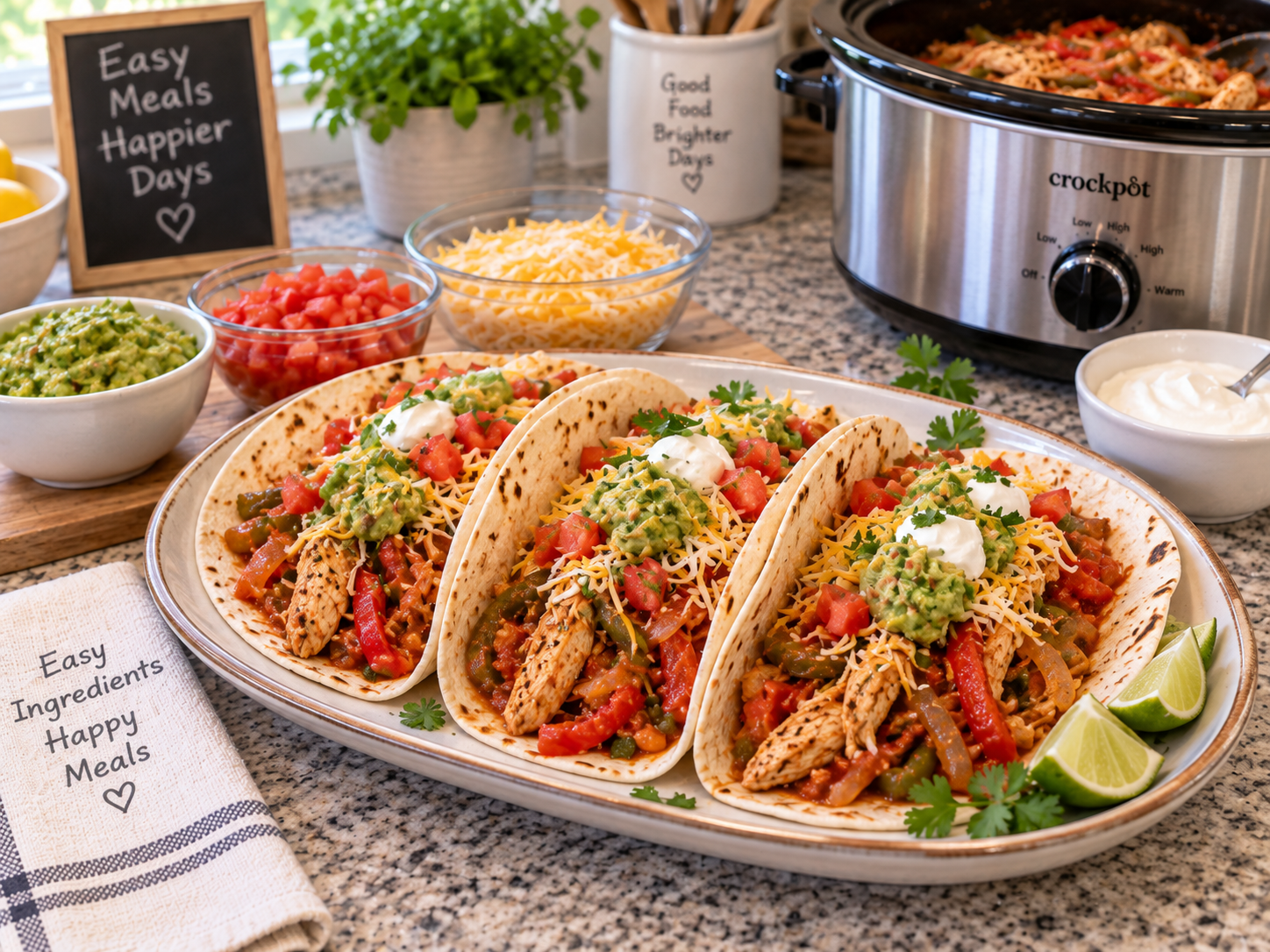Adaptive Slow Cooker Chicken Fajitas