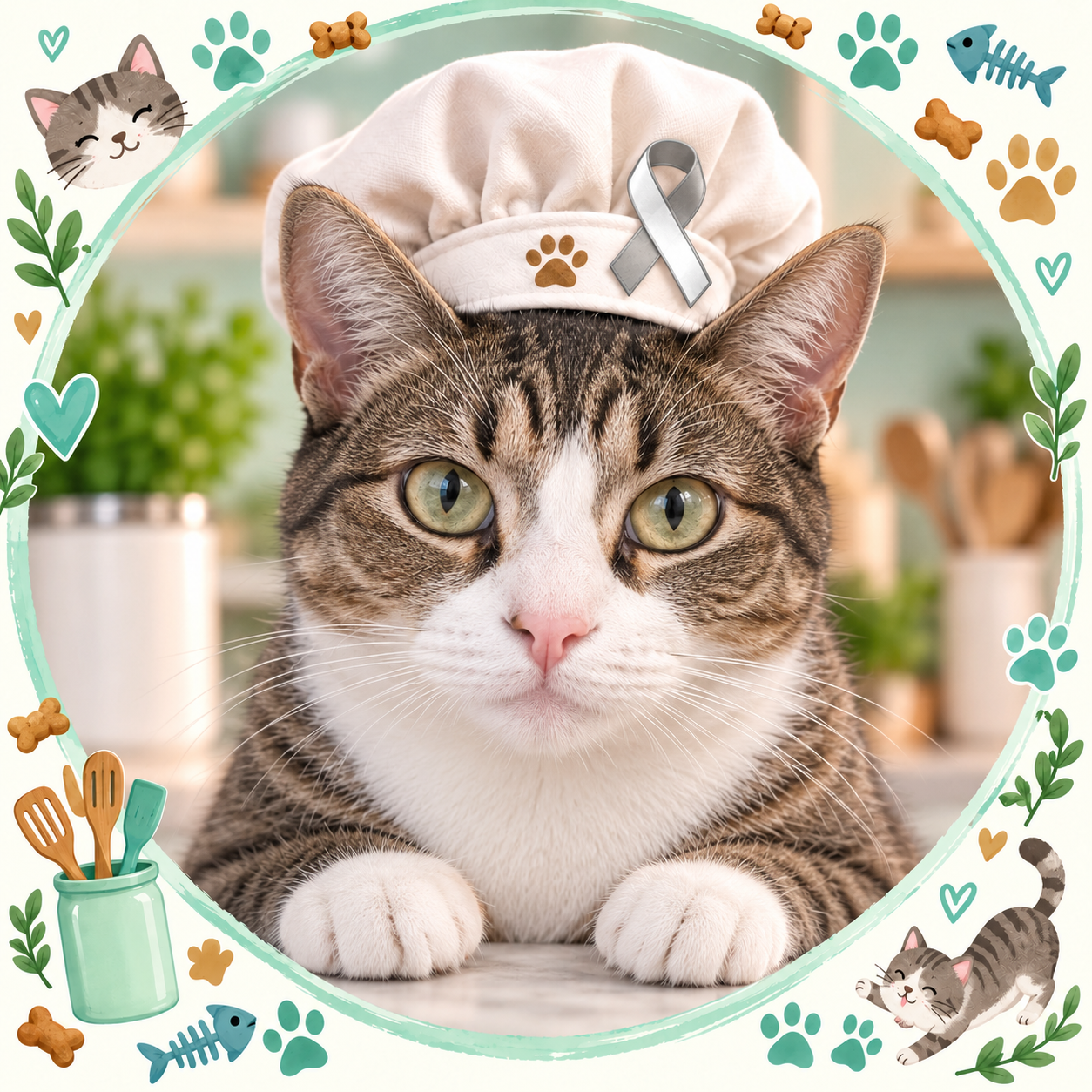 Sous Chef Boots the Tabby Cat